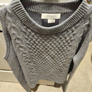 Christopher Fischer cashmere cold-shoulder sweater, grey in M